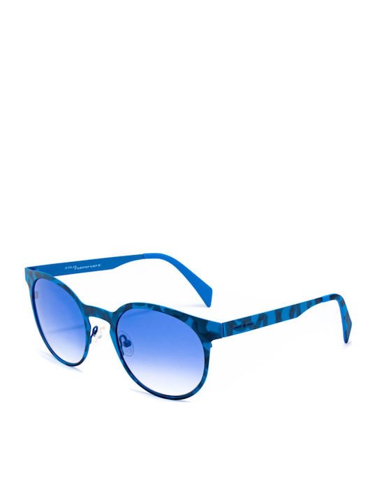 Italia Independent Unisex Sunglasses with Blue Metal Frame and Blue Gradient Lens 0023.023.000