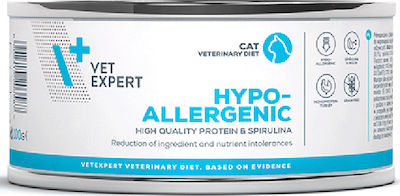 VetExpert Hypoallergenic Cat Wet Food for Adult Cats Hypoallergenic In Can with 1pc 100gr