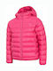 Kinder Sportjacke Kurz mit Kapuze Fuchsie