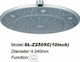 Gloria Plastic Round Showerhead Silver Ø24cm Bobeta