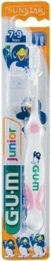 GUM Junior 215 Παιδική Οδοντόβουρτσα για 7+ Χρονών Ανοιχτό Ροζ