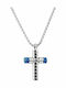 Rosso Amante Crucifix Bărbat din Oțel cu Lanț