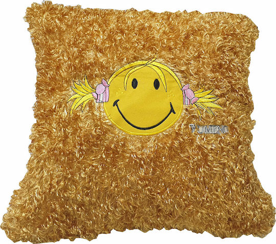 Le Blanc Μαξιλάρι Smiley Face Yellow 45x45εκ.
