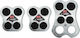 Simoni Racing K1 Kit Σετ Πεταλιέρες Αυτοκινήτου Universal Αλουμινίου Ασημί 3τμχ