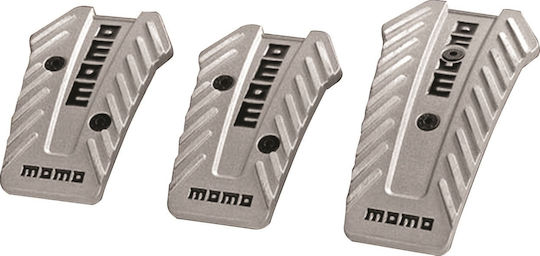 Momo Kit GTR2 Car Pedal Set Universal Aluminum Silver 3pcs