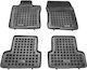 Rezaw Plast Set of Front and Rear Mats 4pcs Tray Type for Honda Accord 2008+ Black