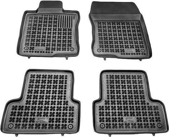 Rezaw Plast Set of Front and Rear Mats 4pcs Tray Type for Honda Accord 2008+ Black