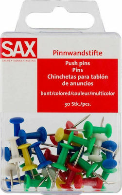 Sax Πινέζες Πολύχρωμες 30pcs 1573