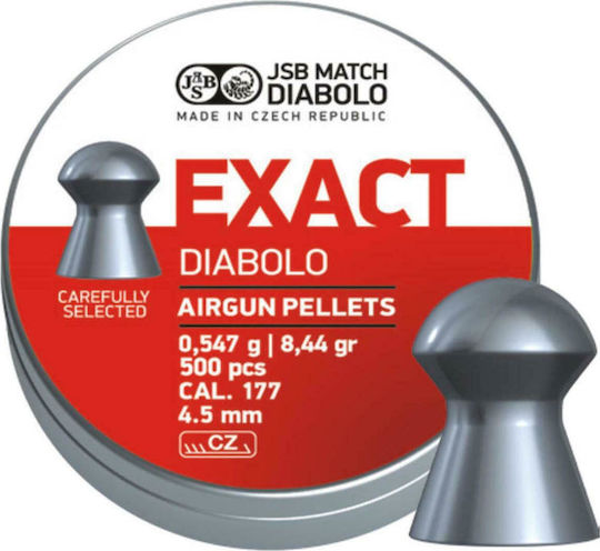 JSB Match Diabolo Exact Diabolo Пелети Аерогън 4.5mm 500pcs 8,44gr 500τμχ