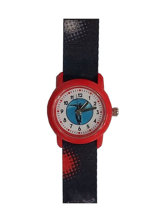 Kids Analog Watch Skater with Rubber/Plastic Strap Black