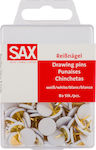 Sax 812 Πινέζες Λευκές 80τμχ 205127
