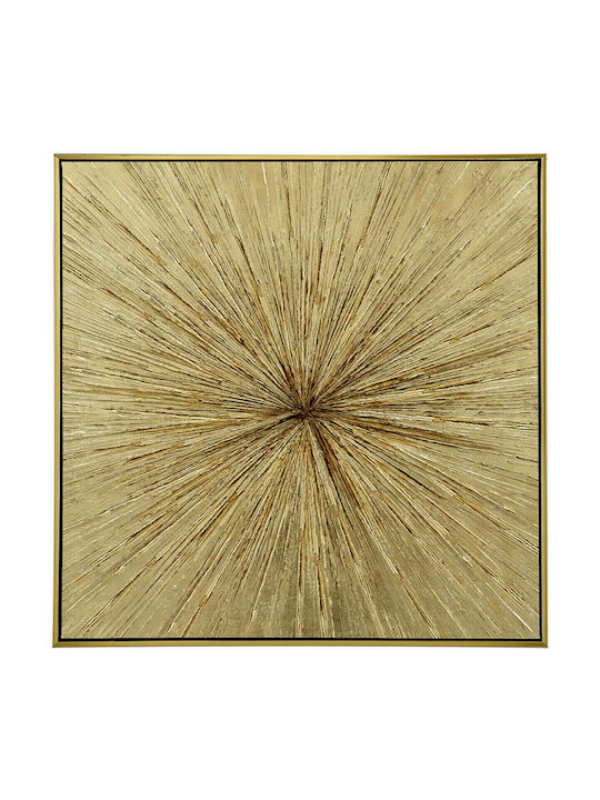 InTheBox Gold 1 Πίνακας σε Καμβά 102x102cm