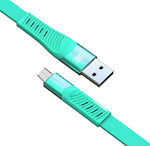 Earldom EC-093M Plat USB 2.0 spre micro USB Cablu Verde 1.2m 1buc