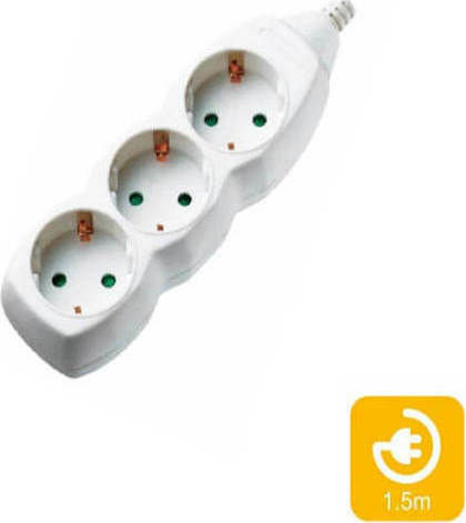 Com Steckdosenleiste 3 Positionen mit Kabel 1.5m