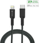 4Smarts Geflochten USB-C zu Lightning Kabel Schwarz 1m (4S465558)