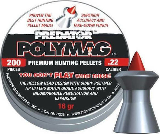 JSB Match Diabolo Polymag Predator Pellets Airgun 5.5mm 200pcs 16g 200pcs