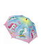 Chanos Kids Compact Auto-Open Umbrella Βροχής Little with Diameter 84cm Multicolour