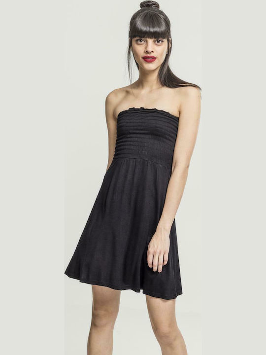 Sommer Mini Damenkleid Schwarz