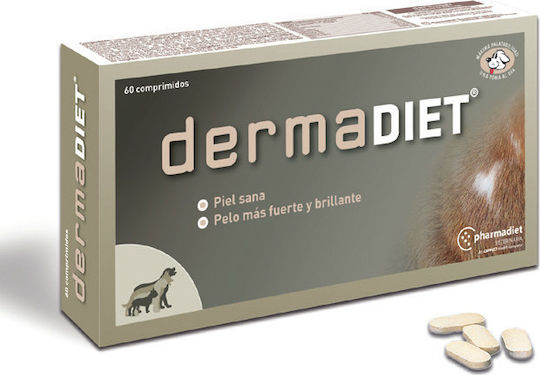 Pharmadiet Dermadiet Συμπλήρωμα Διατροφής Σκύλου σε Δισκία 60 tabs για Δέρμα & Τρίχωμα