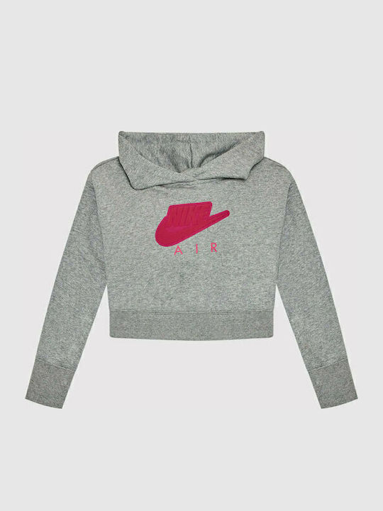 Kinder-Sweatshirt Gekürzt mit Kapuze Gray Air