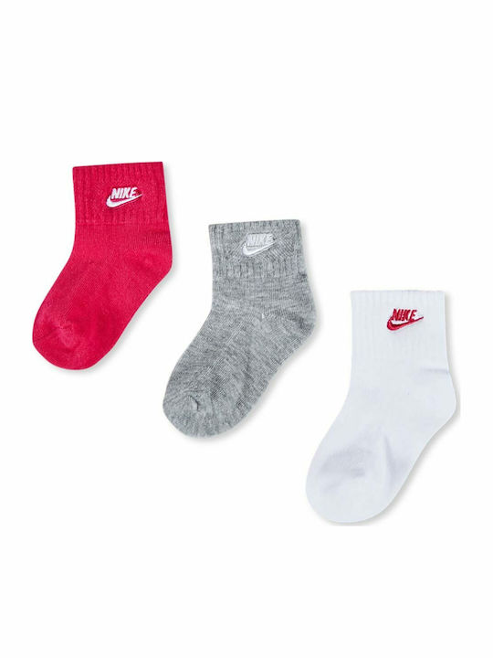 Nike Athletic Kids' Ankle Socks Multicolored 3 ...