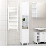 vidaXL Floor Bathroom Column Cabinet L30xD30xH179cm White