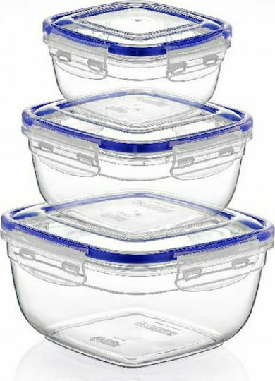 Dunya Plastic Lunch Box Blue 3pcs
