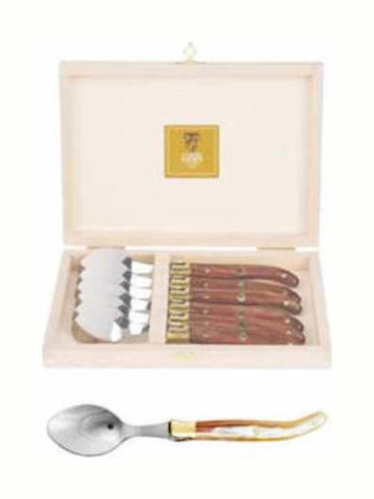Claude Dozorme Laguiole Spoon Set Coffee / Tea Stainless Brown 6pcs