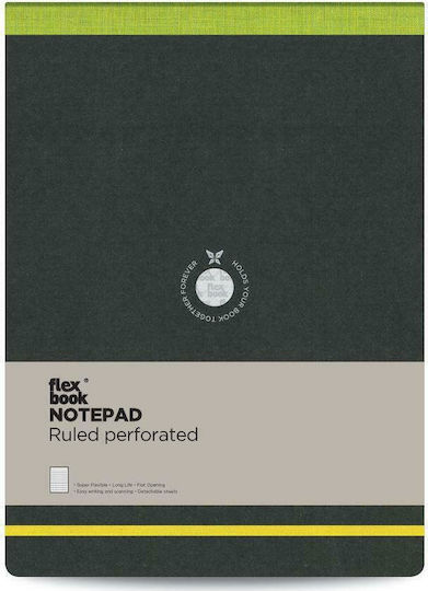 The Writing Fields Σημειωματάριο Α4 Ριγέ με Λάστιχο Πράσινο