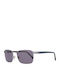 Rodenstock Ανδρικά Γυαλιά Ηλίου με Ασημί Μεταλλικό Σκελετό και Μωβ Φακό
