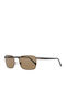 Men's Sunglasses with Brown Metal Frame and Brown Lenses