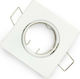Optonica Square Metallic Recessed Spot with Socket GU5.3 White 8.3x8.3cm. 1pcs
