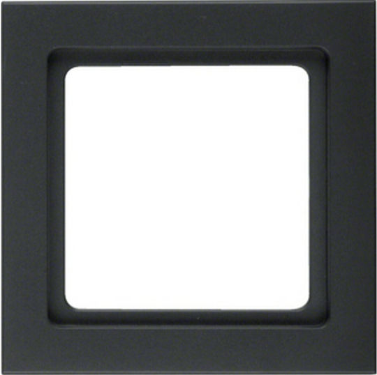 Hager Q3 Schalterrahmen 1-fach Vertikale Montage in Schwarz Farbe 10116096