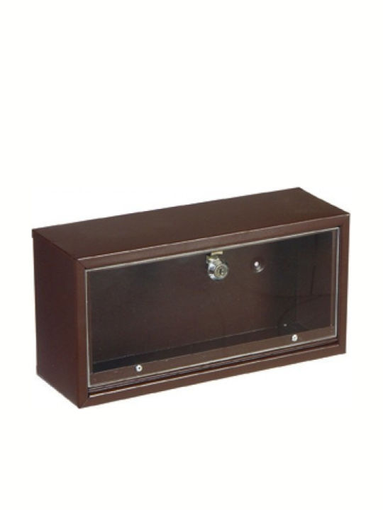 Viometal LTD 602 Mailbox Metallic in Brown Color 30x10x15cm