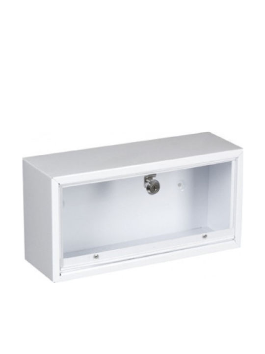 Viometal LTD 602 Mailbox Metallic in White Color 30x10x15cm