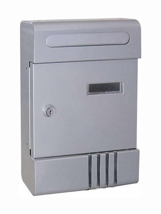 City I Outdoor Mailbox Metallic in Silver Color 20.5x6.5x29cm