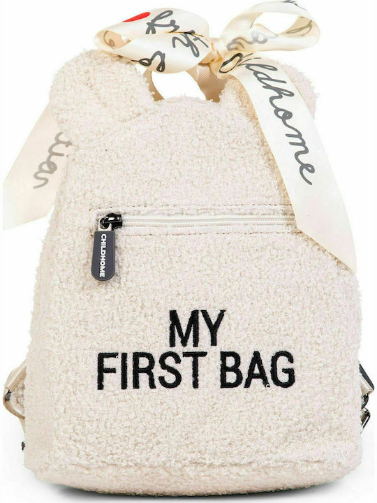 Childhome My First Teddy Παιδική Τσάντα Πλάτης Λευκή 23x7x23εκ.