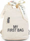Childhome My First Teddy Παιδική Τσάντα Πλάτης Λευκή 23x7x23εκ.