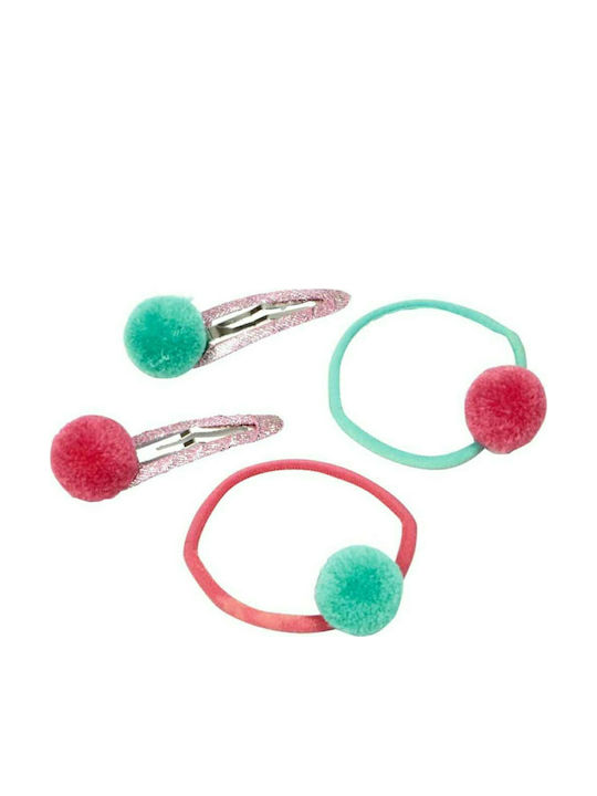 Die Spiegelburg Pom Pom Lillifee Set of Kids Hair Clips with Hair Clip / Rubber Band 4pcs 15784