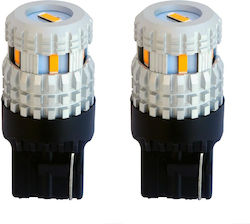 Simoni Racing Lămpi Autoturismului & Motocicletei T20 Canbus LED 1800K Alb cald 10-30V 21W 2buc