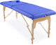 ICosmetics Wooden Portable/Folding Blue Massage and Physiotherapy Bed 182x60cm