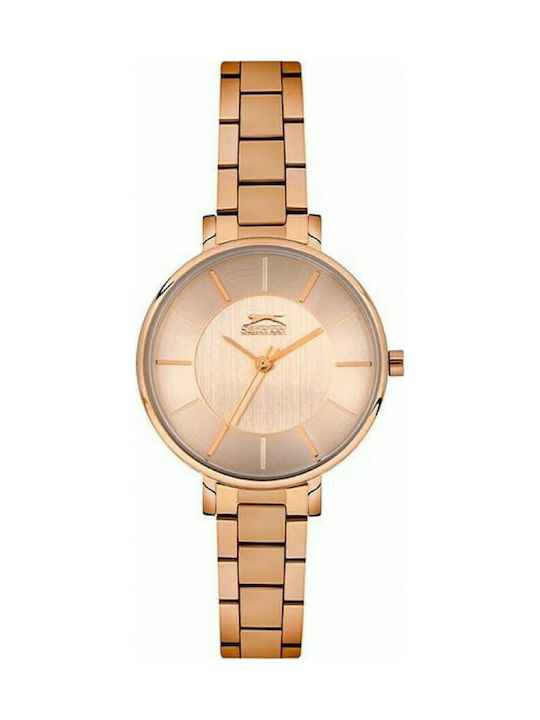 Slazenger Watch with Pink Gold Metal Bracelet