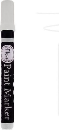 Fleur Paint Marker Chalky Look Μαρκαδόρος Λευκός Μαυροπίνακα Υγρής Κιμωλίας F01 Titanium