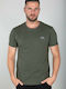 Alpha Industries Basic Small Logo Ανδρικό T-shirt Κοντομάνικο Χακί