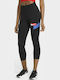 Dri-Fit One Running Γυναικείο Capri Κολάν Μαύρο
