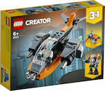 Lego Creator 3 In 1 Cyber Drone pentru 6+ ani