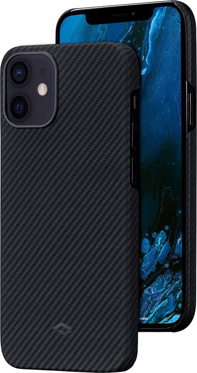 Pitaka Air Case Back Cover Συνθετική Kevlar Black / Grey (iPhone 12