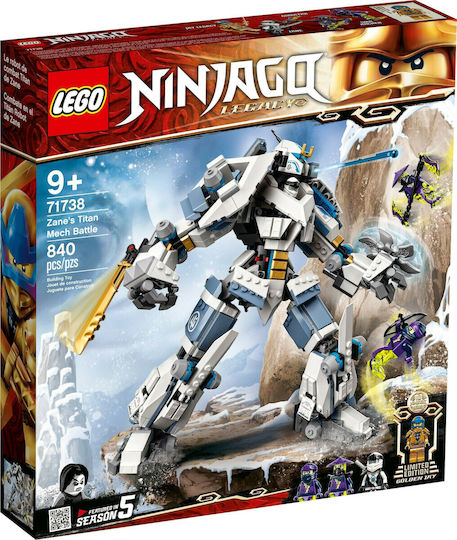 LEGO Ninjago Legacy Zanes Titan Mech Battle Ninja Pentru Vârsta 9+ Ani