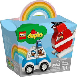 Lego Duplo: Fire Helicopter Police Car για 1.5+ ετών