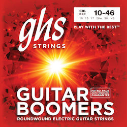 GHS Strings Set of Nickel Plated Steel Strings for Electric Guitar Boomers 11 - 50"